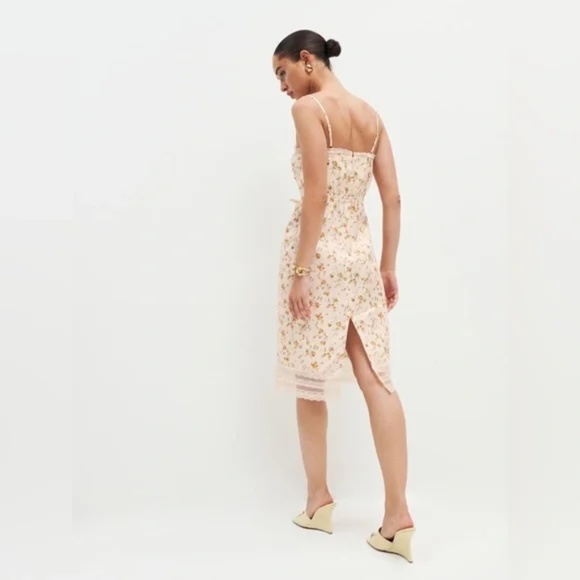 Reformation Neena Linen Dress Julius - Size 6 - Picture 4 of 15